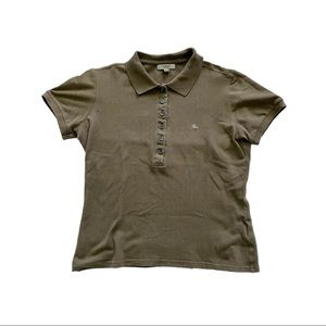 Olive green Burberry polo size medium